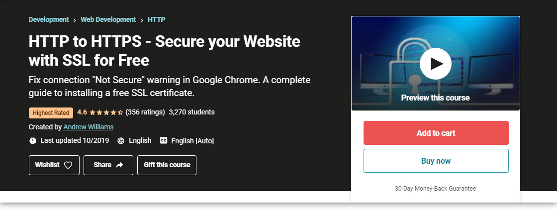 HTTP to HTTPS with a Free SSL Certificate Course - ezSEONews