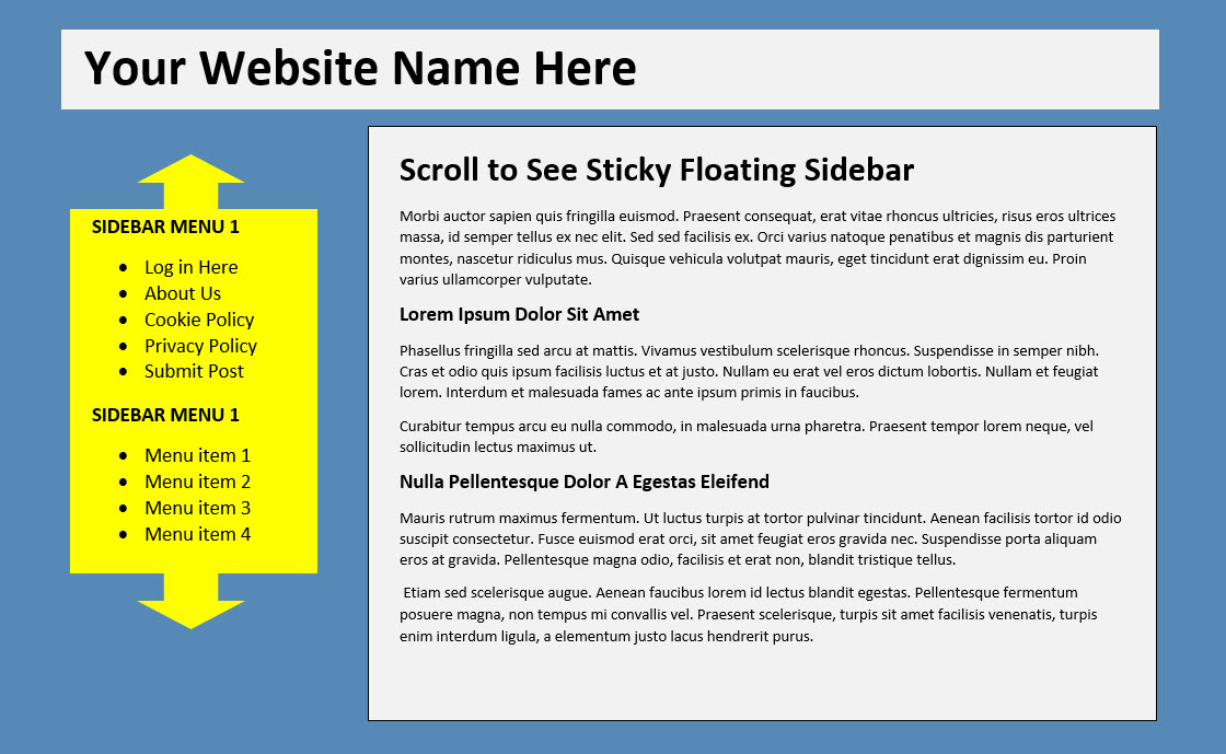How to Create a Simple Sticky Floating Sidebar Widget in WordPress